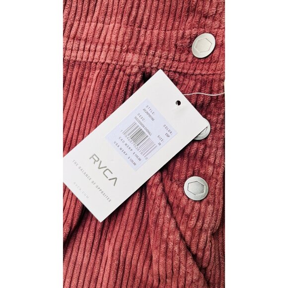 RVCA Women Succession Corduroy Overall Pant Size 28 Espresso AVJNP00160 - Picture 12 of 12